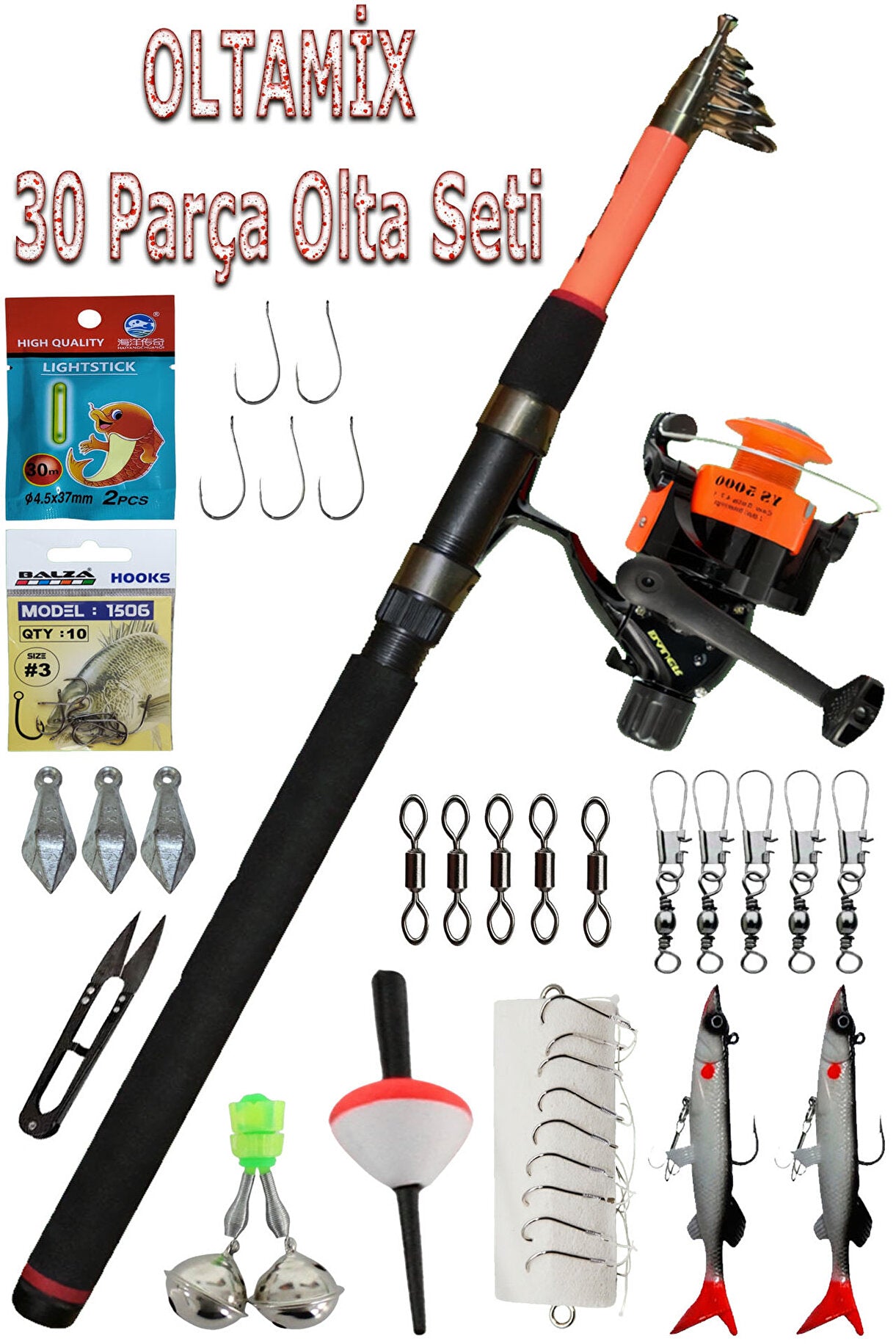 50 Parça Olta Seti 240 CM Kamış YS5000 Makine