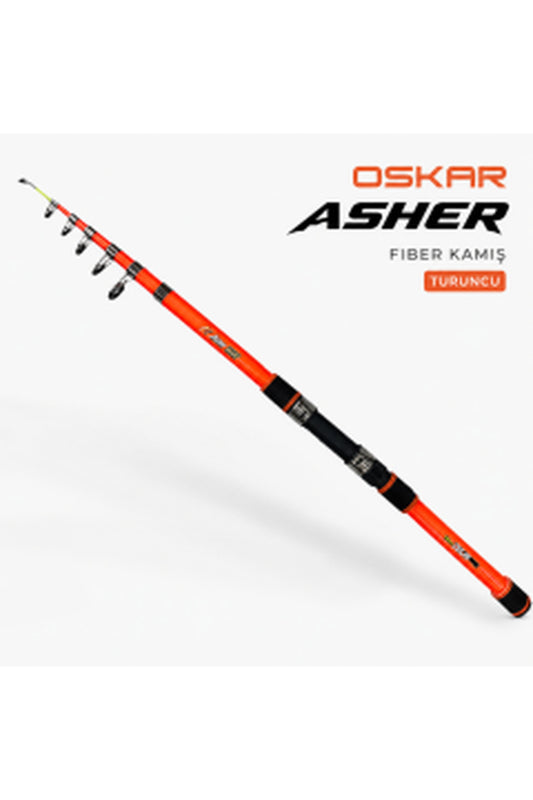 Oskar Asher 3m Teleskopik Olta Kamışı ve Multi 5 Bilyalı Misina Sarılı Makine Color Olta Seti 2