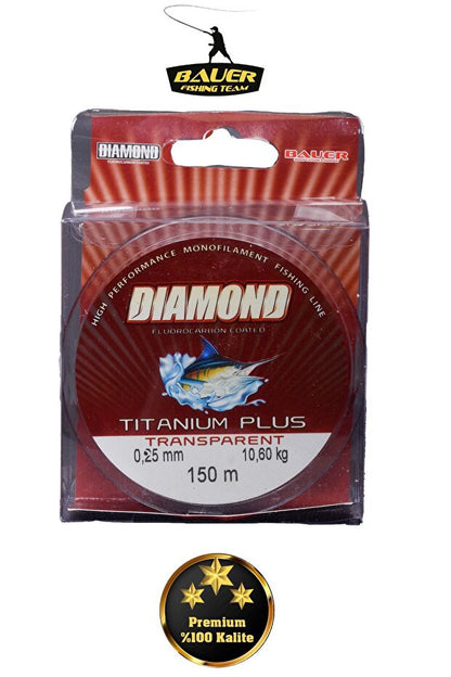 BAUER Diamond Power Titanium Plus Süper Kalite Misina 150 Metre Fluorocarbon
