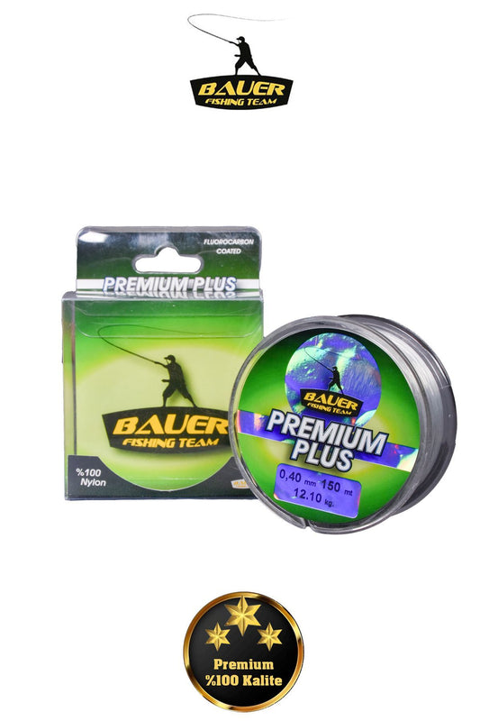 BAUER Premium Plus 150mt Olta Misinası Kaliteli fluorocarbon 150 METRE 2