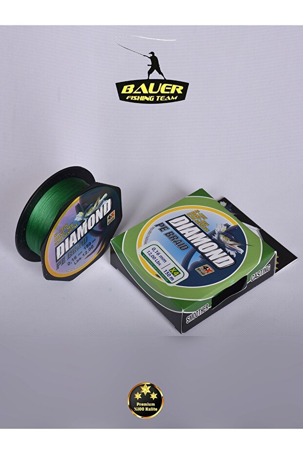 BAUER DIAMOND Pe Braid 4x 150 Metre Ip Misina Süper Kaliteli