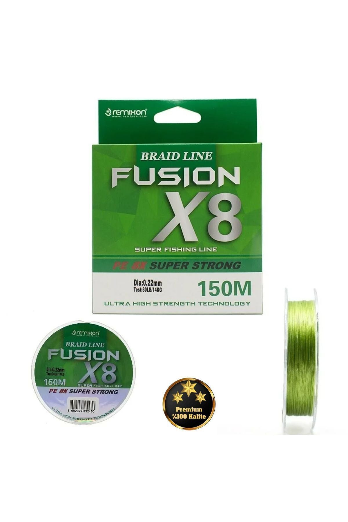 Remixon Fusion 150m X8 Green Ip Misina 0.18 2