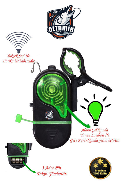 Mandallı Balık Alarmı Işıklı Harika Kaliteli 1