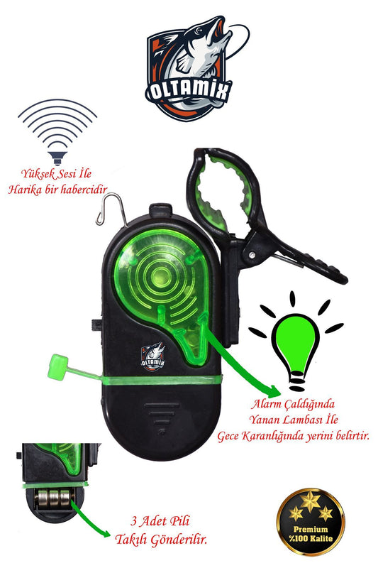 Mandallı Balık Alarmı Işıklı Harika Kaliteli 1