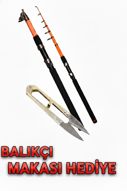 Piranha Montreal 3.00 Mt Teleskopik Kamış 75-150 gr + Demir makas 2