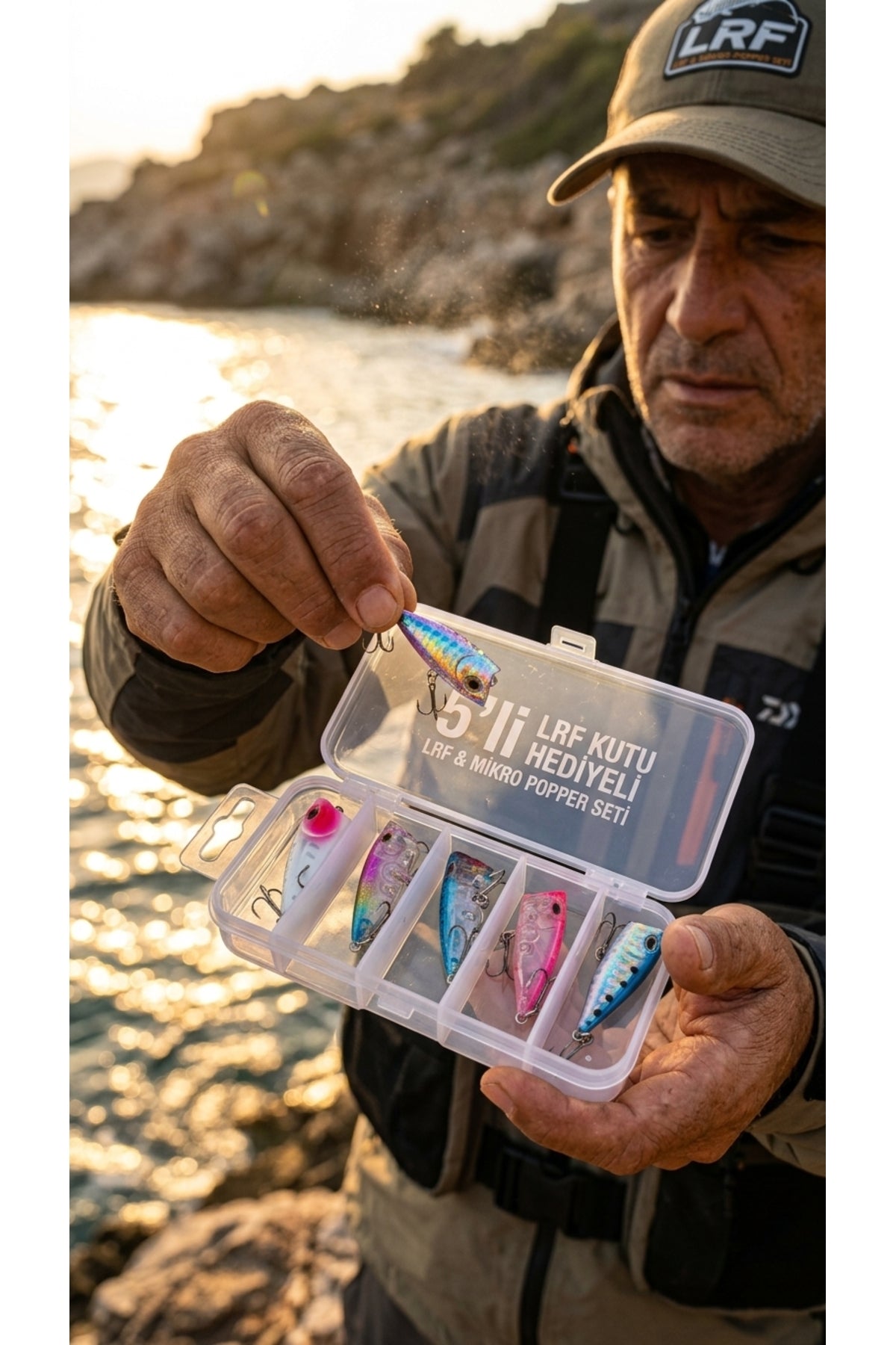 5'li Kutu Hediyeli LRF Mikro Maket Balık ve Popper Suni Yem Seti 4